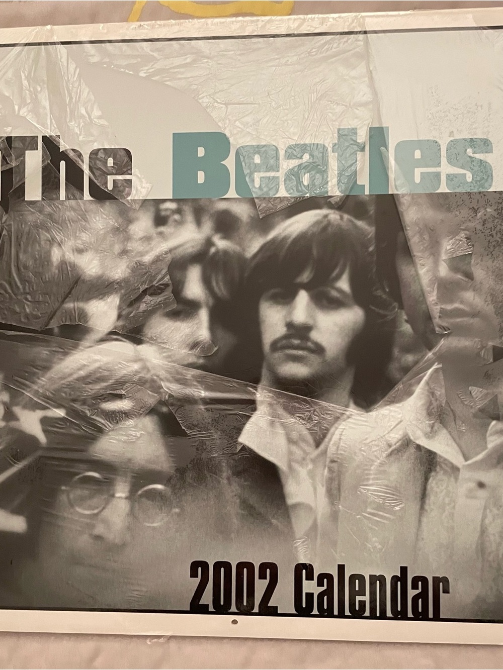 The Beatles 2002 Wall Calendar - Blue & Black Design. Never opened.